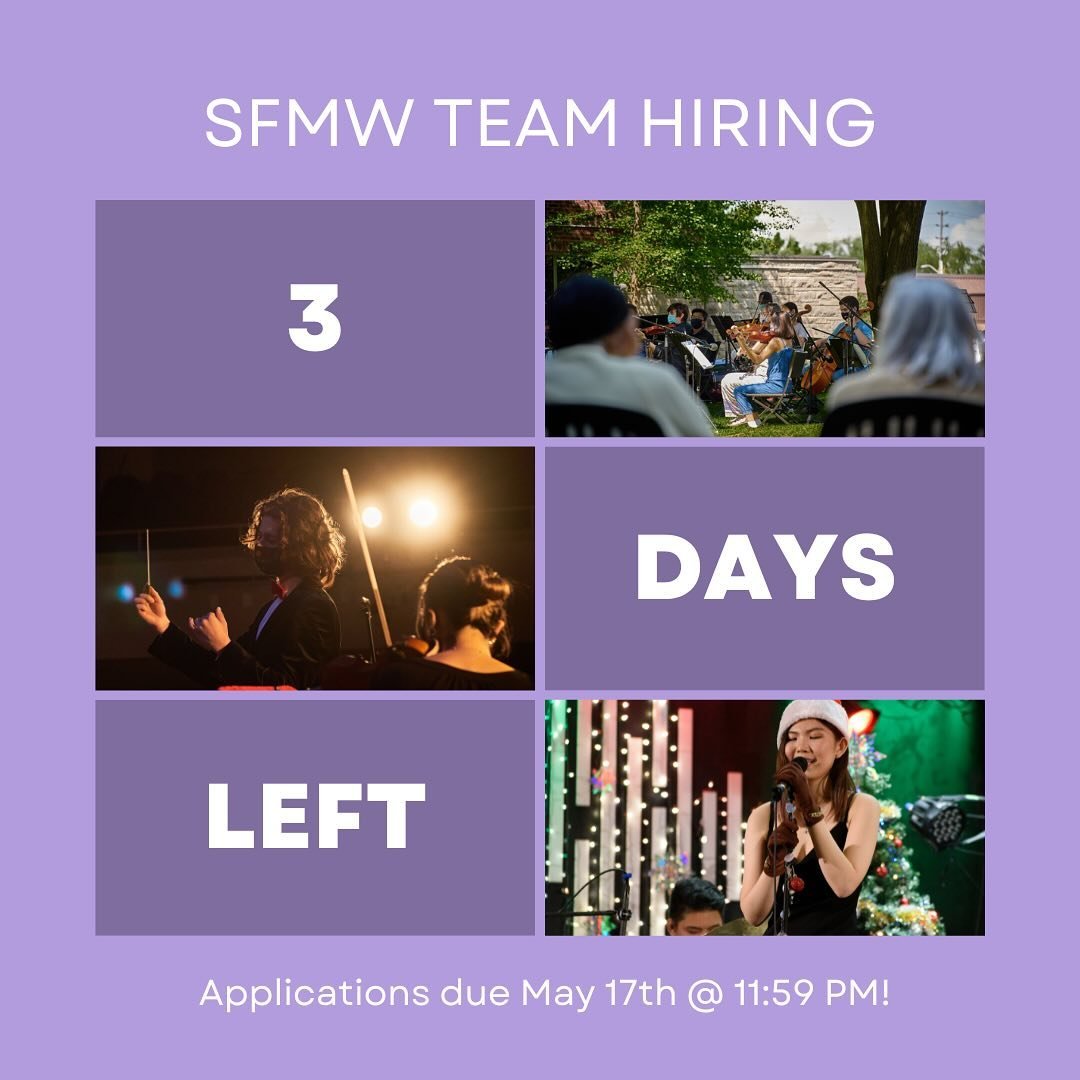 Want to lead a youth-run registered non-profit organization? Organize music-based initiatives that reach LTC Homes across Canada, the U.S, and the U.K? Then join us at SFMW!

SFMW is a federally-registered non-profit organization that hosts virtual a