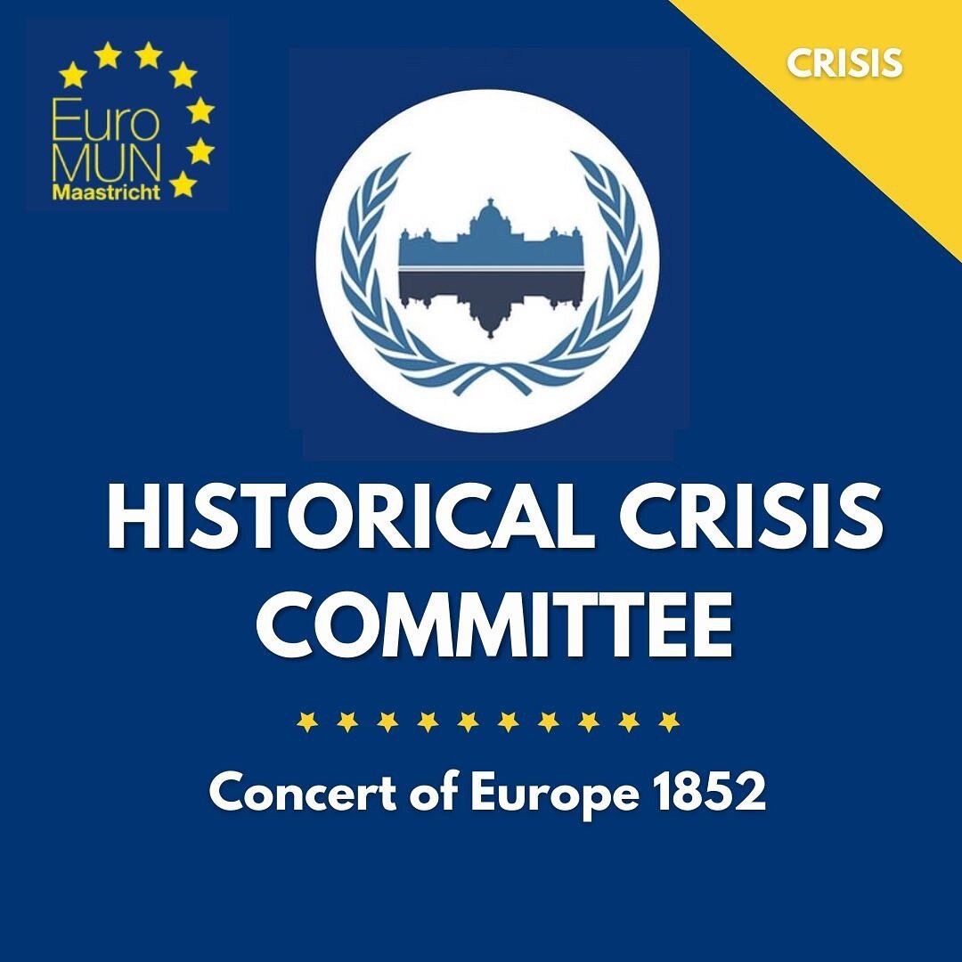 📣Apply as a delegate for the Historical Crisis Committee committee!⭐ 

Crisis 🟨🚦 

ℹ️👉 A specialized committee that deals with historical events and crises, where delegates play the roles of key historical figures in a fast-paced simulation. 

Wh