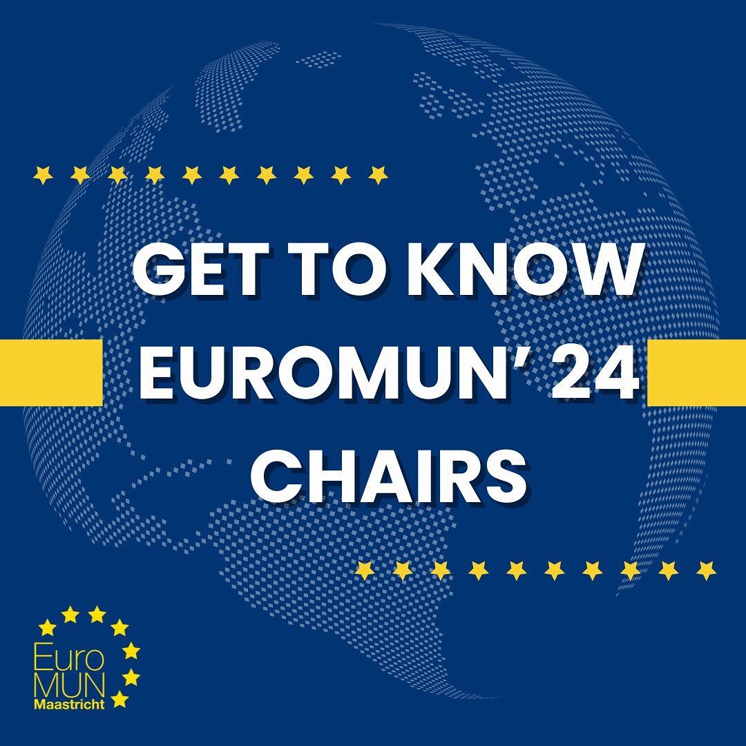More about EuroMUN 2024!⭐️
Let&rsquo;s meet the chairs of the Crisis Committee❗

Fausto Zeevaert
Lucia Lamo&scaron;ov&aacute;
Thomas Veenstra
Julian Schneider
Lea R&ouml;ller
Lea R&ouml;ller
Yoana  Nikolova

Don&rsquo;t forget to check our website ht