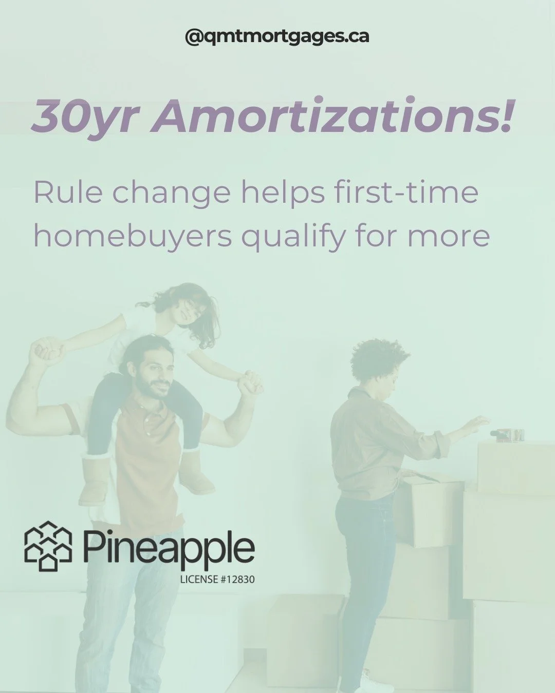 β¨ Great News for First-Time Home Buyers! π‘
Exciting update: A new rule change now allows 30-year amortizations on certain insured (high-ratio) mortgages! π
A longer amortization means lower monthly payments and the potential to qualify for a high