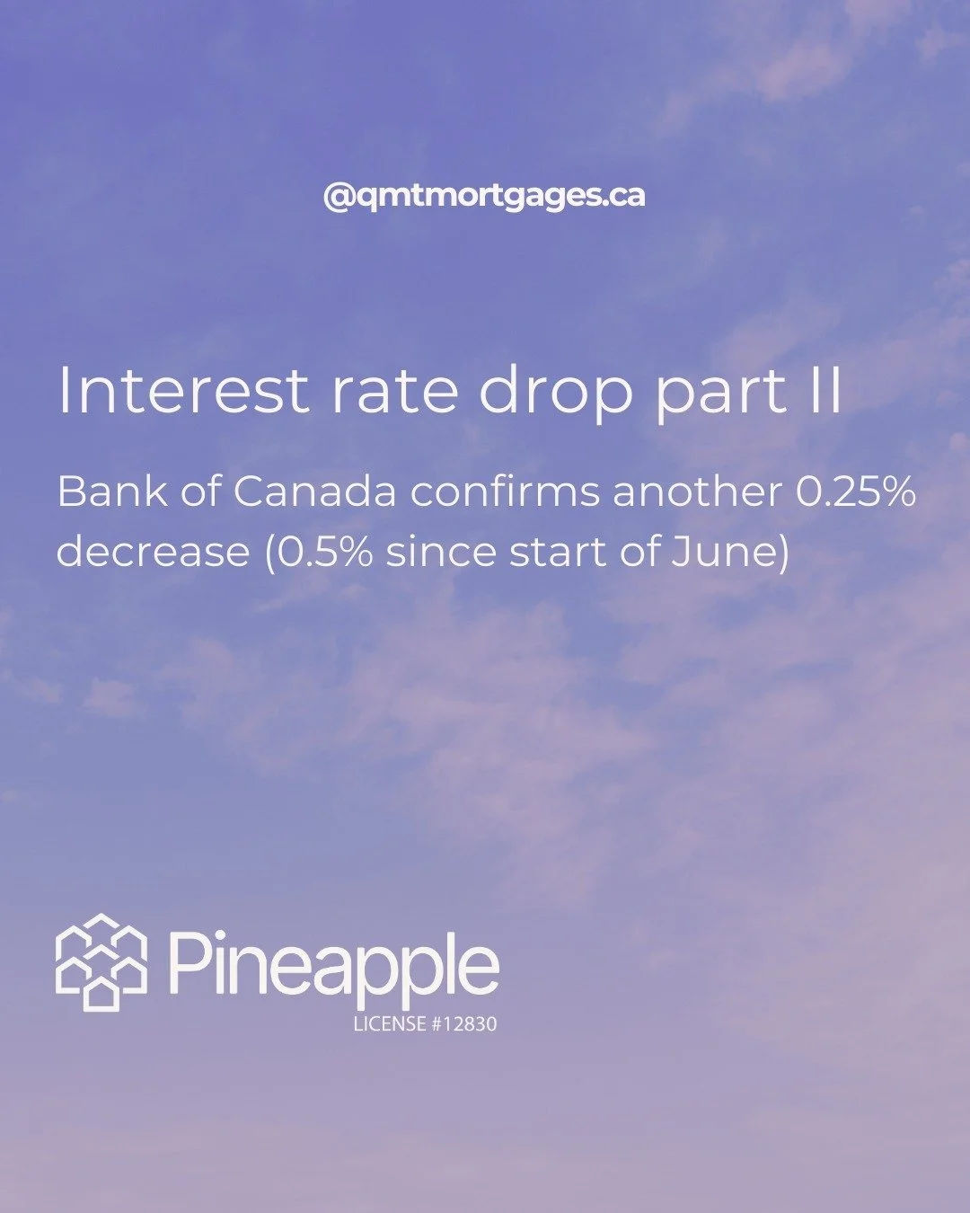 π Big News from the Bank of Canada! π
They've just announced a second consecutive decrease in lending rates, with another 0.25% drop. Combined with the June decrease, borrowing costs have decreased an average of $30/month for every $100K borrowed.