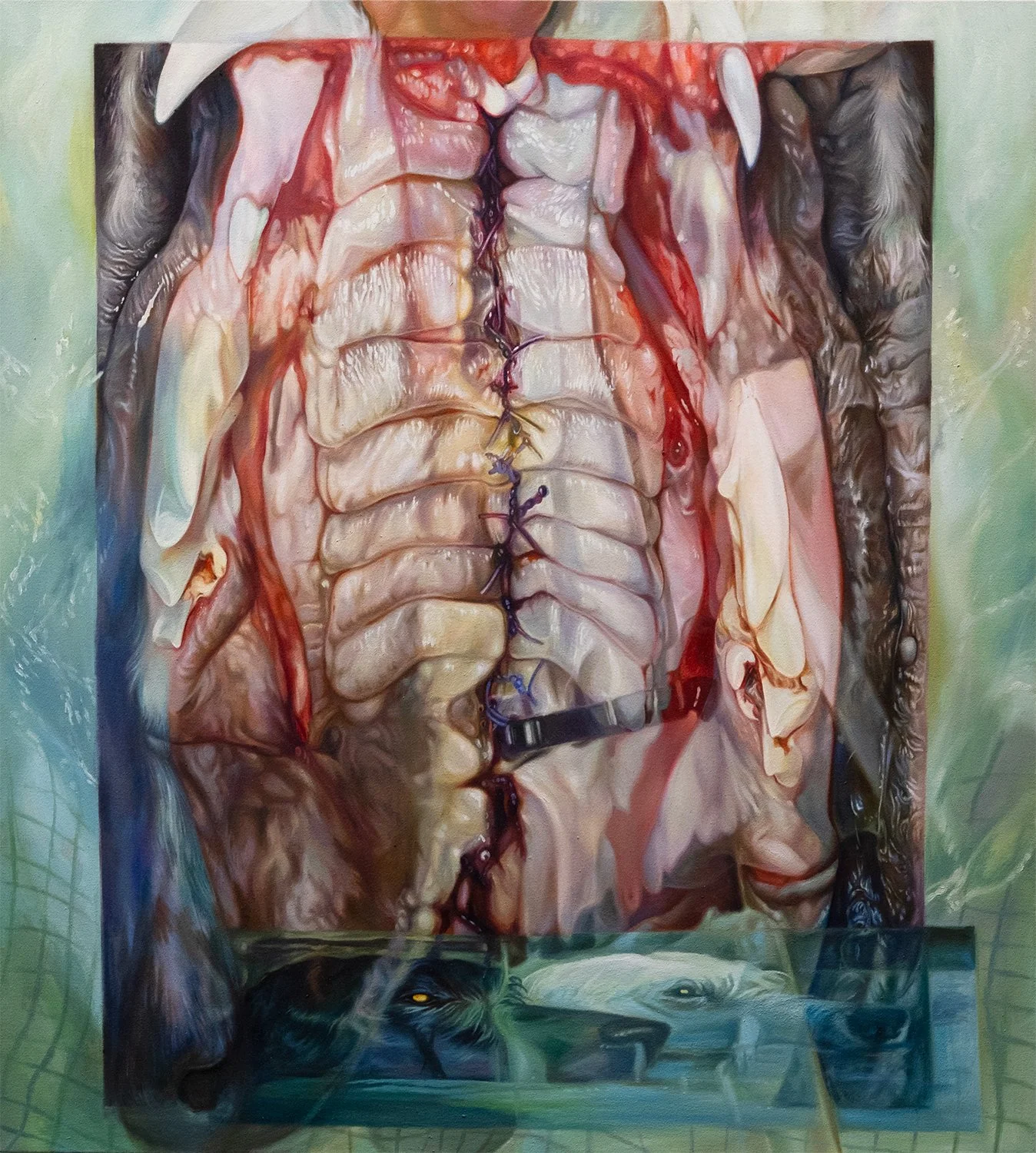 Cage for a Ghost, oil on canvas, 38 x 36 in. 2025