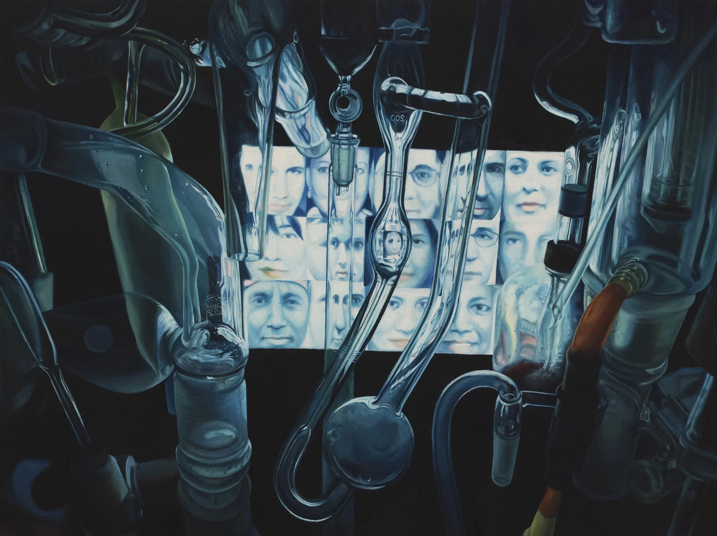 Latent Permutations, oil on panel, 36 x 48 in. 2023