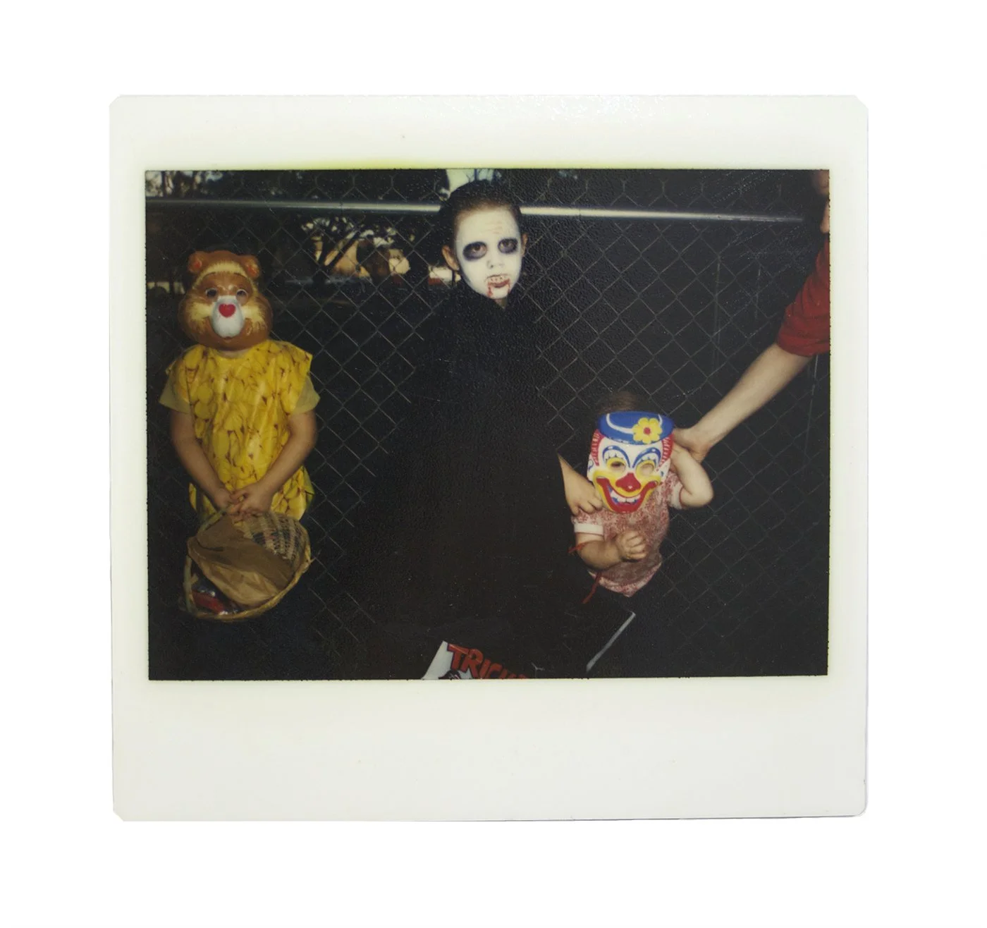 The Lost Boys. found Polaroid circa 1987 floated on the wall. 
4 x 4 inches.