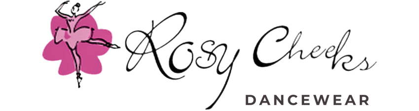 Logo for Easy Cheers dancewear featuring a pink ballerina cat on a flower and stylish cursive text.