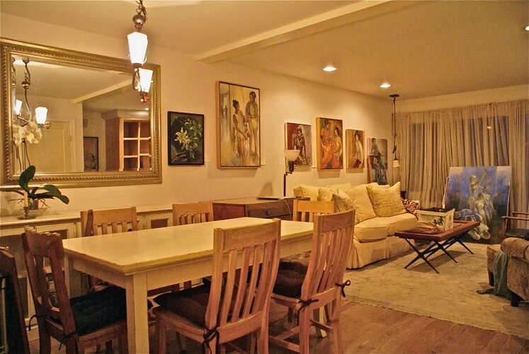 AFTER ABOVE - BEDROOM BEFORE & AFTER - BEFORE ART ROOM, FLOOR REVEALED OF ART ROOM)