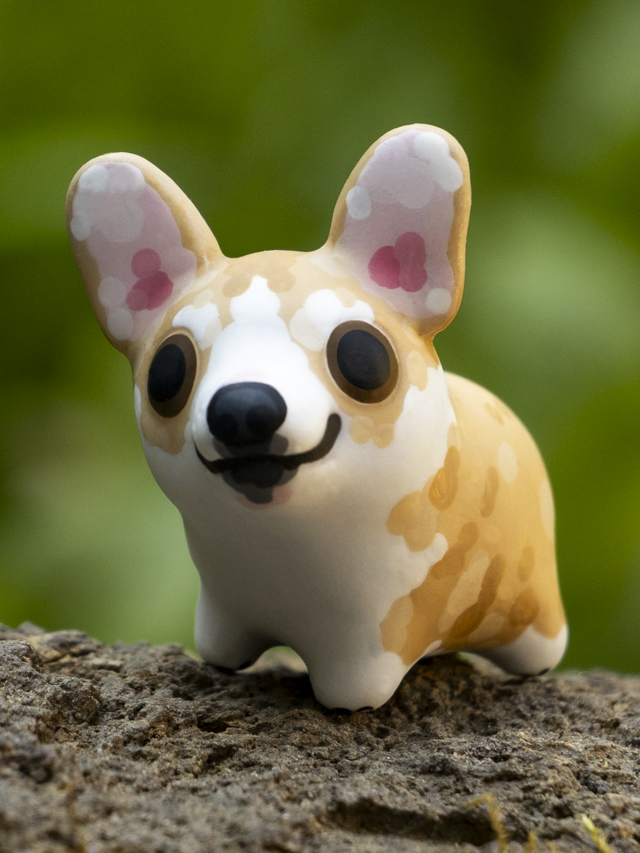 Handmade polymer clay corgi dog figurine