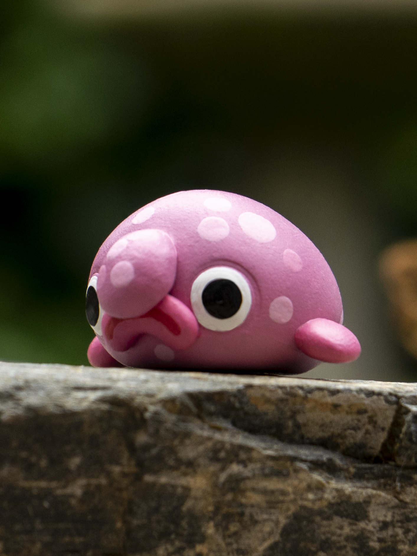 Polymer clay blob fish sculpture by Taraminart