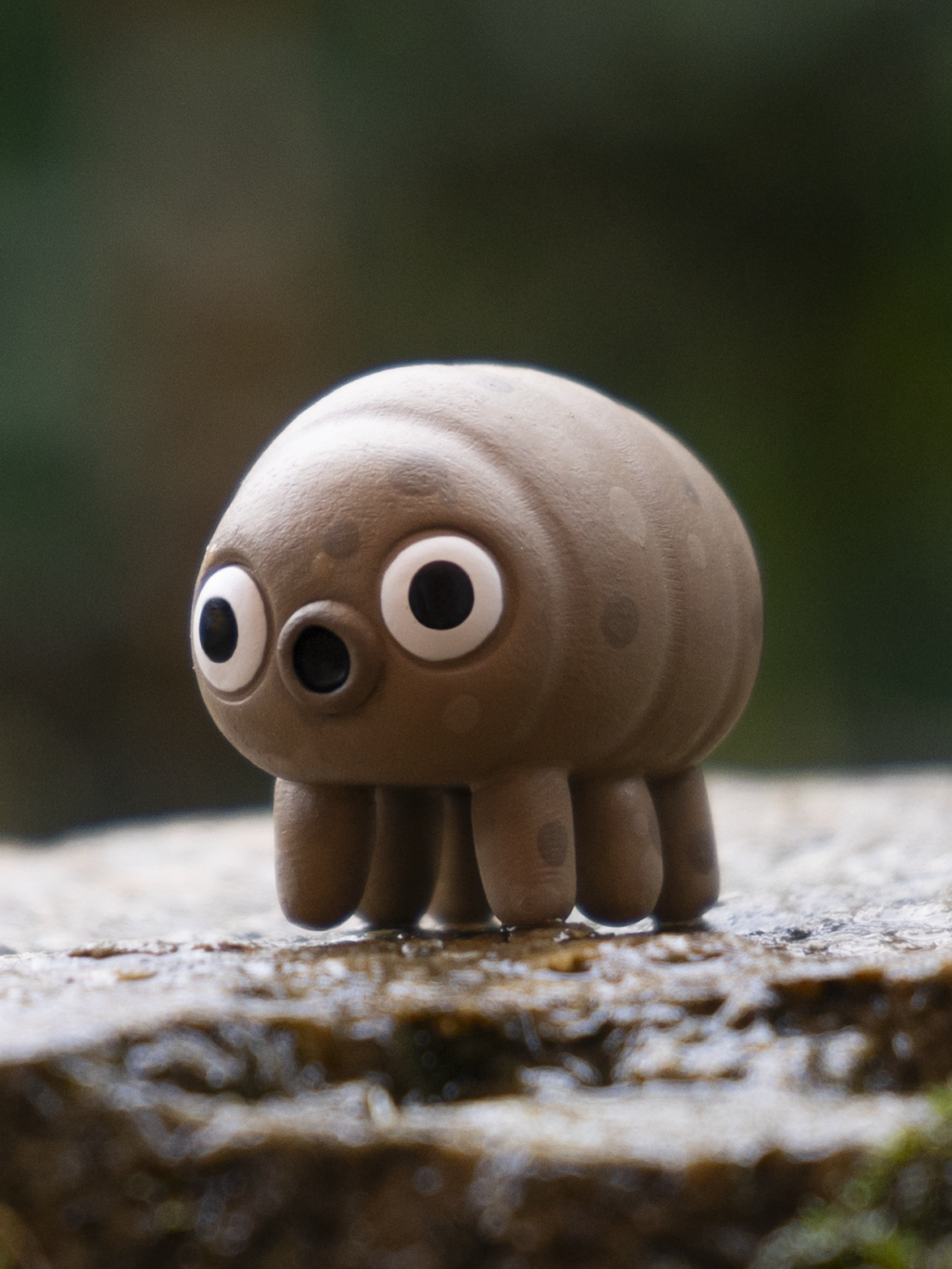 Handmade polymer clay tardigrade water bear sculpture