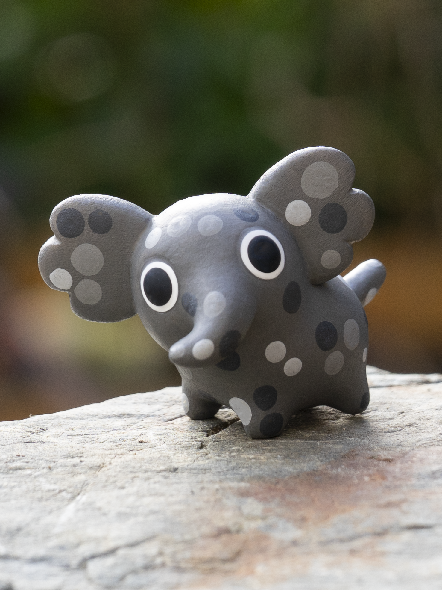 Handmade polymer clay elephant figurine