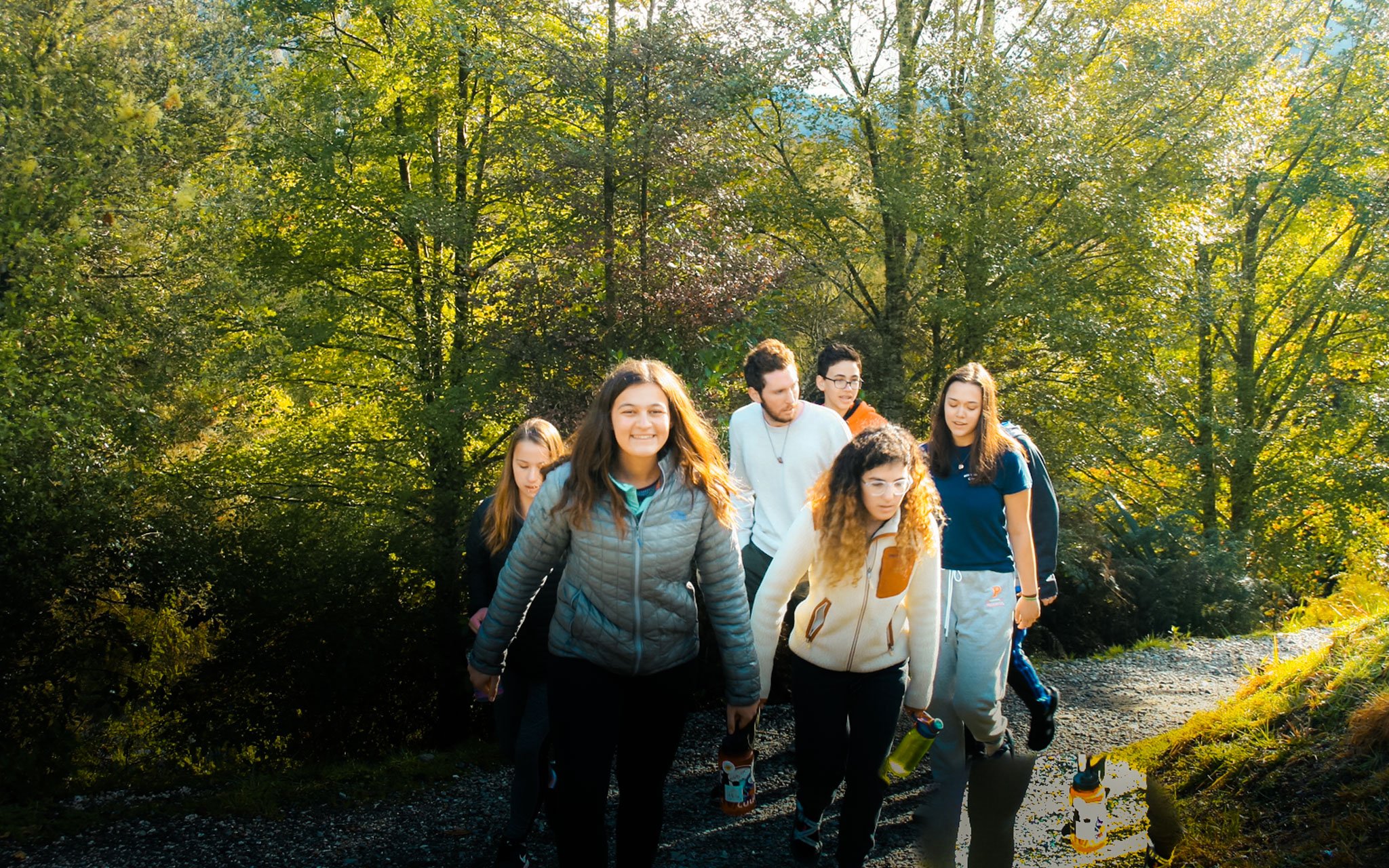  Hiking into the hills to help restore eroded trails 