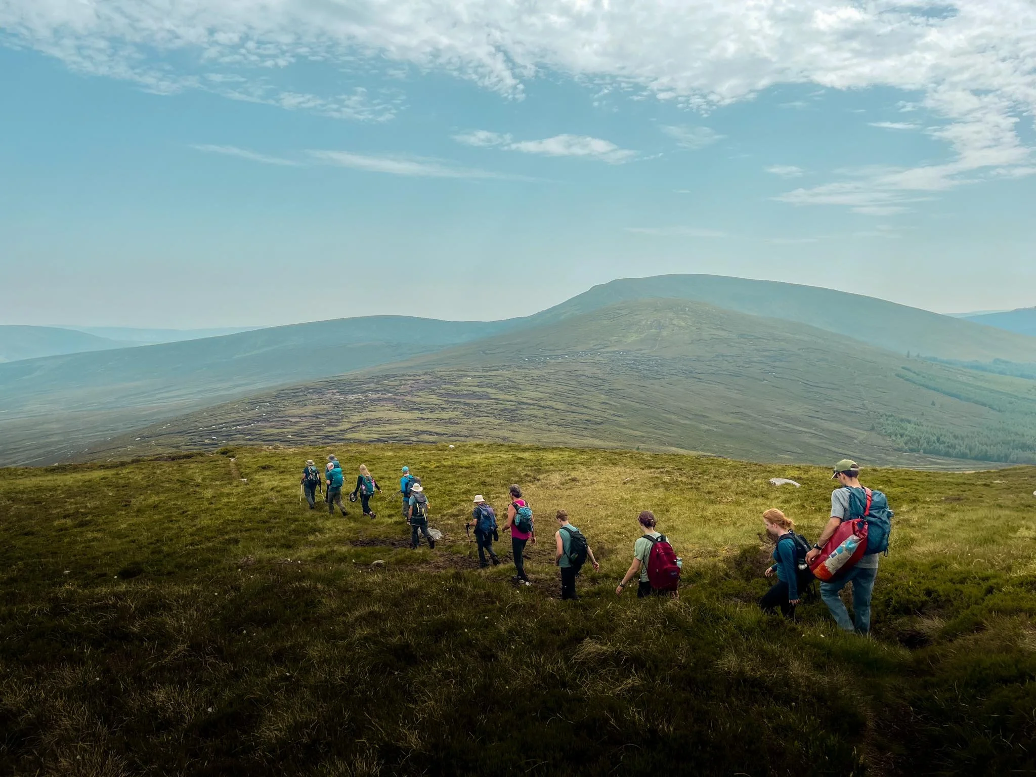  Hiking through the Wicklow Mountains. 
