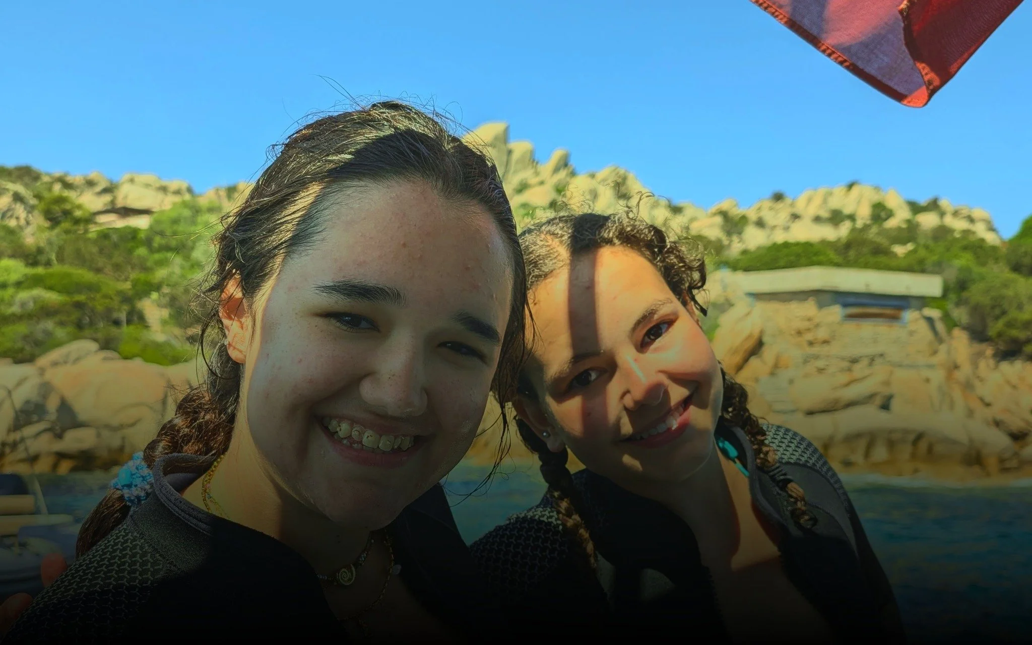  Big smiles after a day out on the water. 