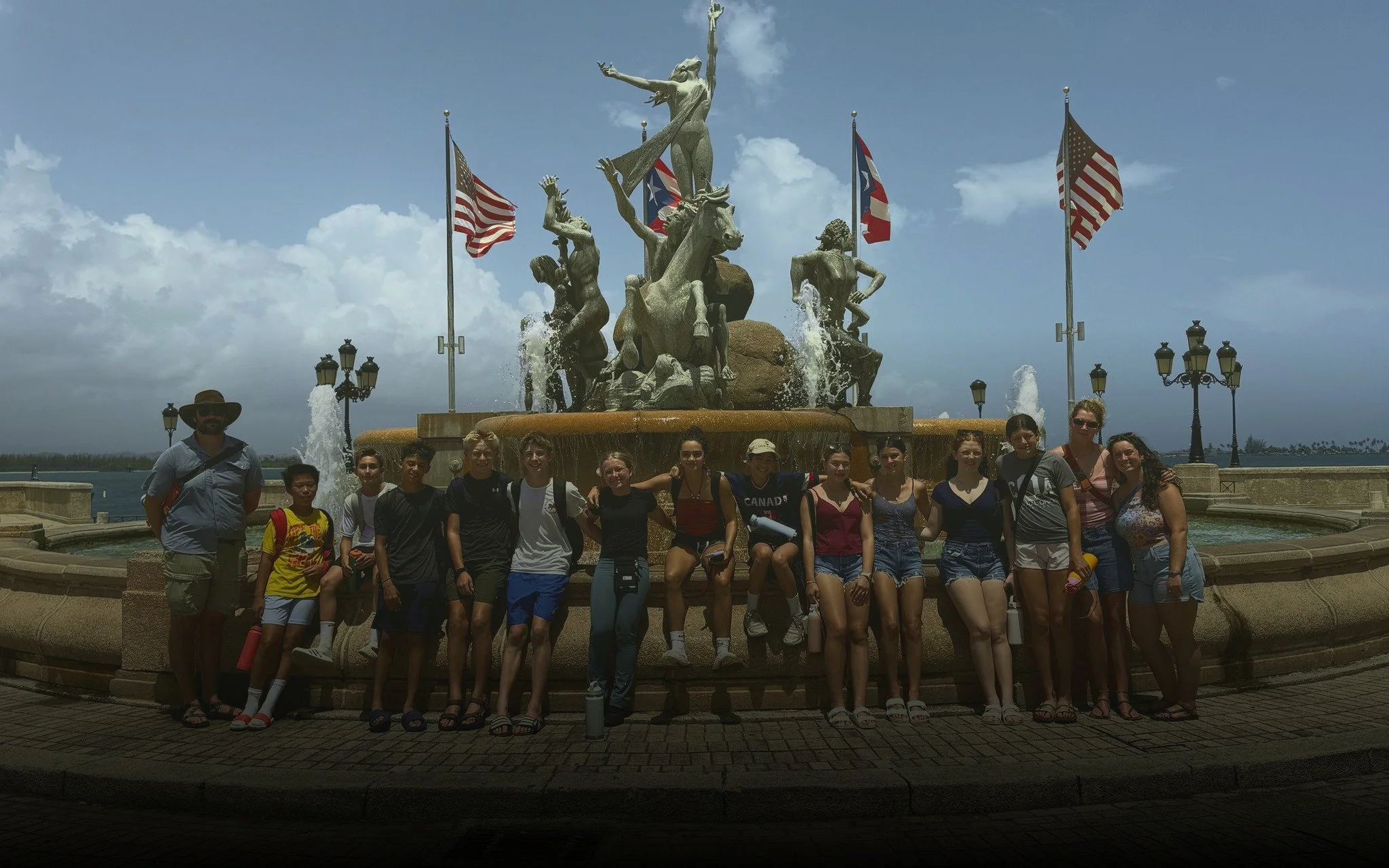  Exploring Old San Juan as a group. 