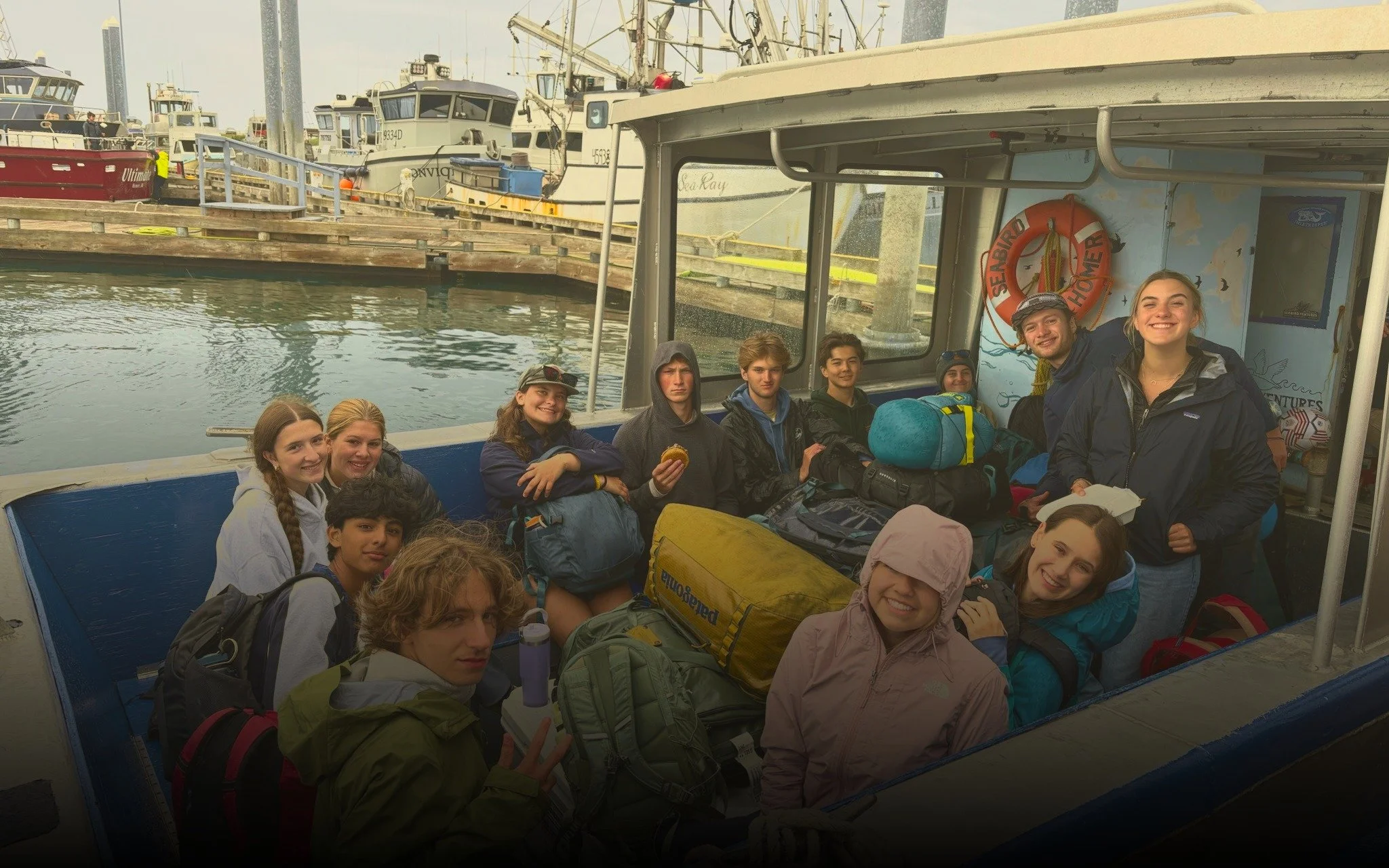  Packed in and ready to head out on the water. 