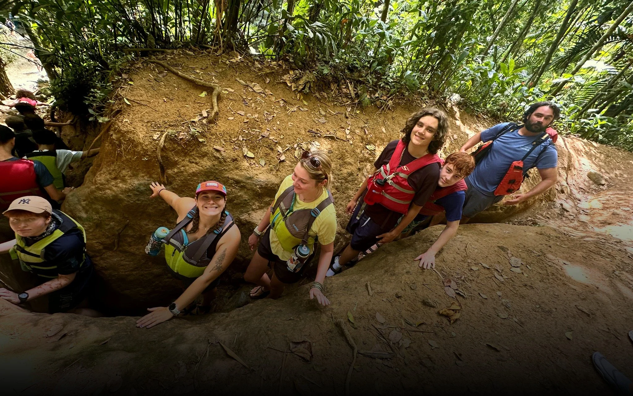  Climbing the trails of El Yunque together. 