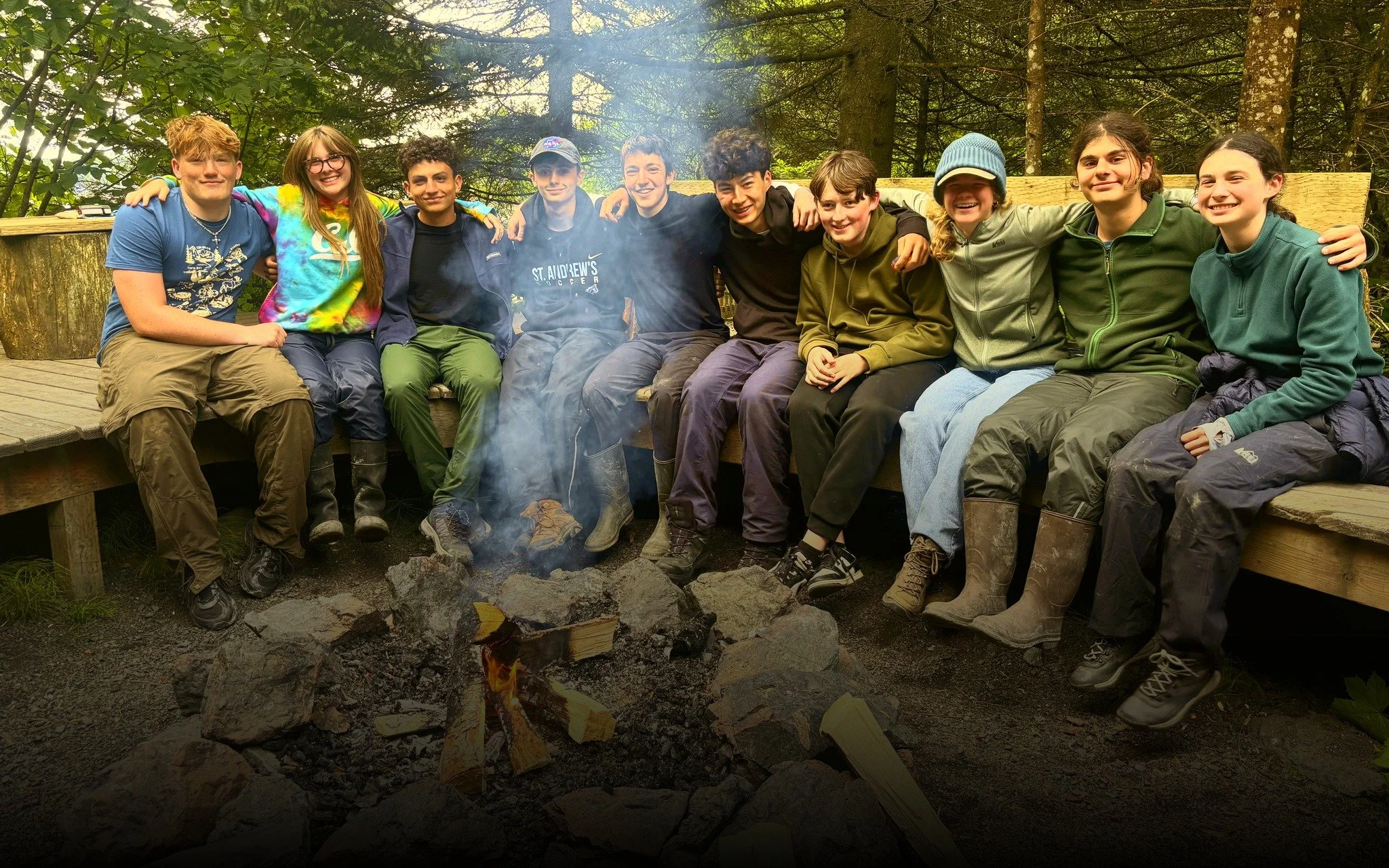  Evenings around the campfire at Peterson Bay. 