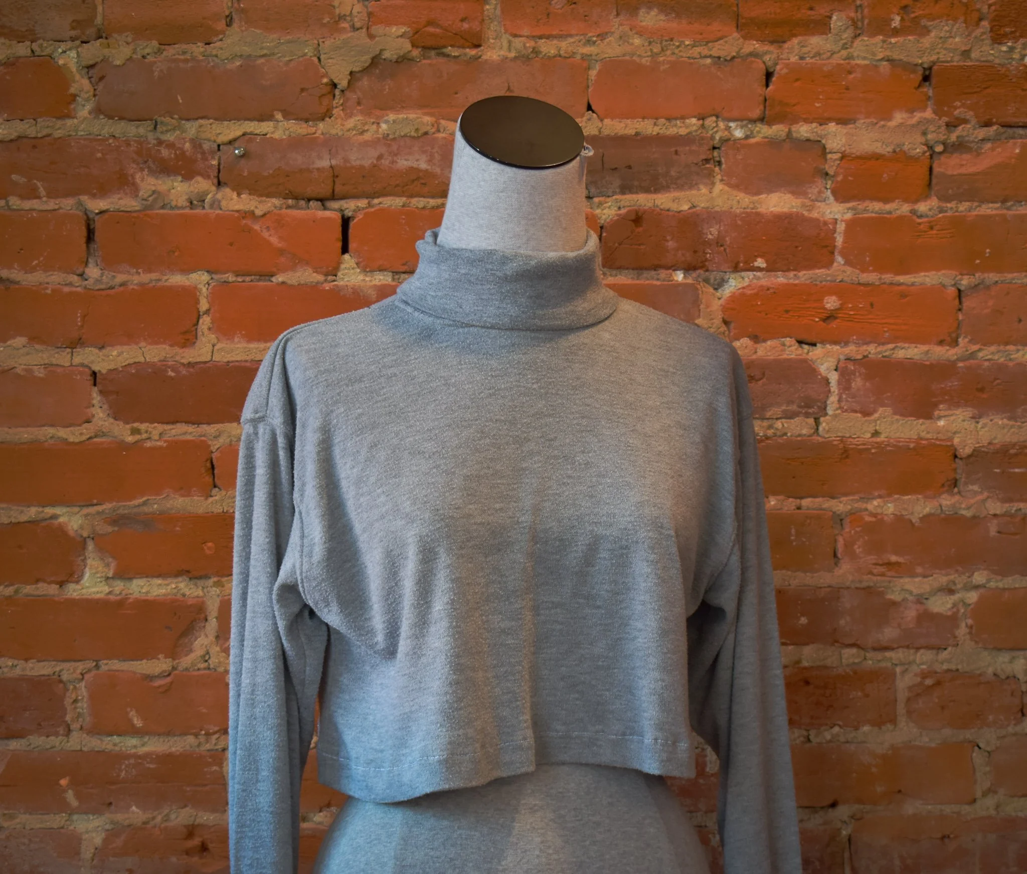 Grey White Turtleneck Brandy Brandy Melville Gray Ribbed Long