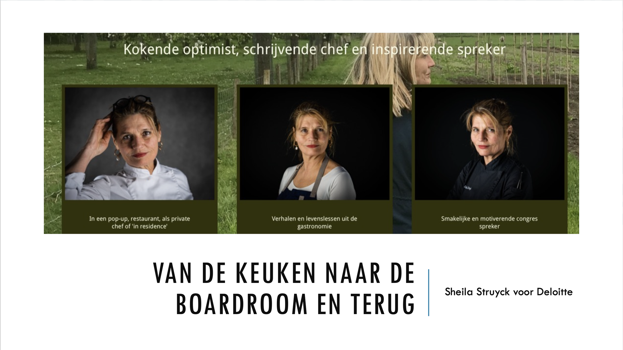 De presentatie 