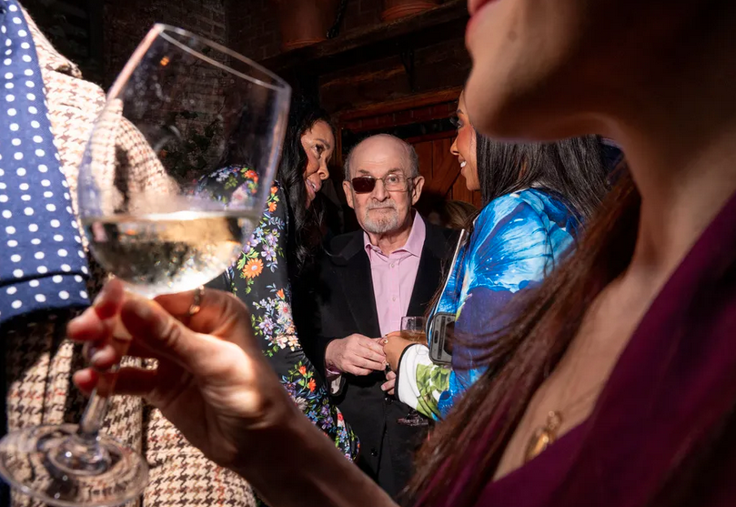 Salman Rushdie Parties Again. (But Should He?) // New York Magazine