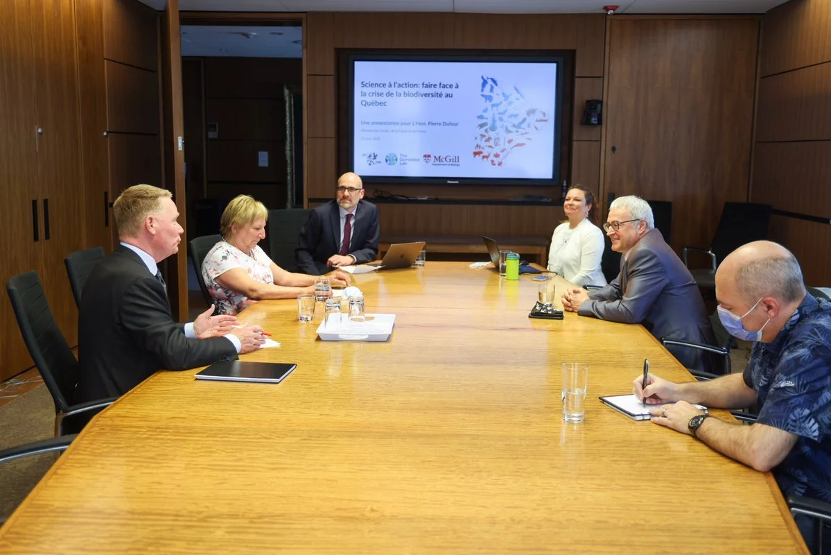 Minister Dufour visited McGill to talk about biodiversity