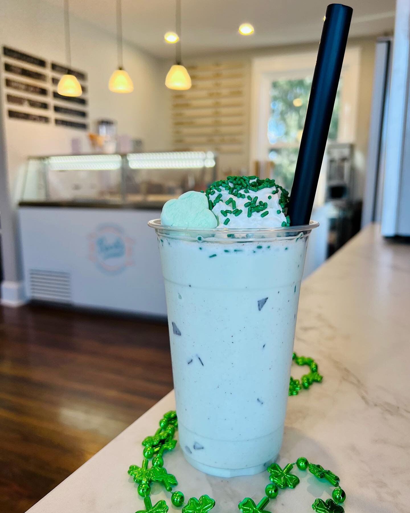 🍀 We&rsquo;re kicking off the St. Patrick&rsquo;s Day celebrations with our Lucky Shakes! 🍀

(It&rsquo;s a delicious mint chocolate chip milkshake garnished with green sprinkles, whipped cream and a Lucky Charm marshmallow)