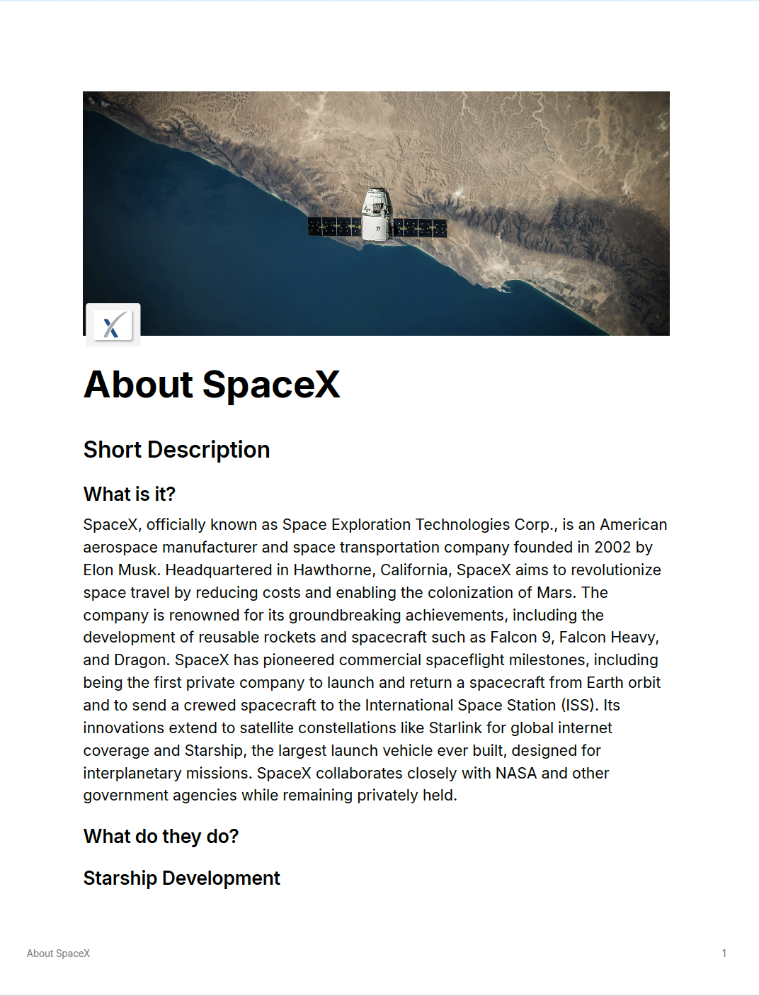 A satellite orbiting above Earth's surface with desert and mountainous terrain visible.