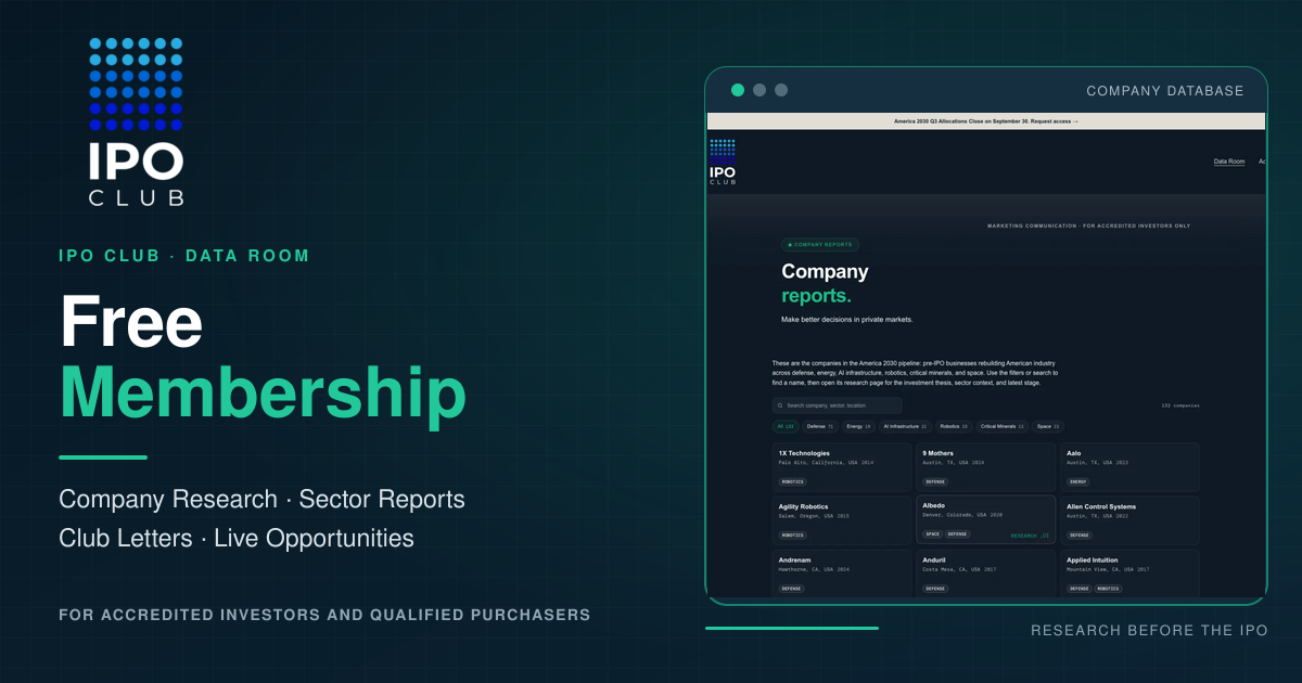 Inside IPO CLUB Membership: Research &amp; Deal Access