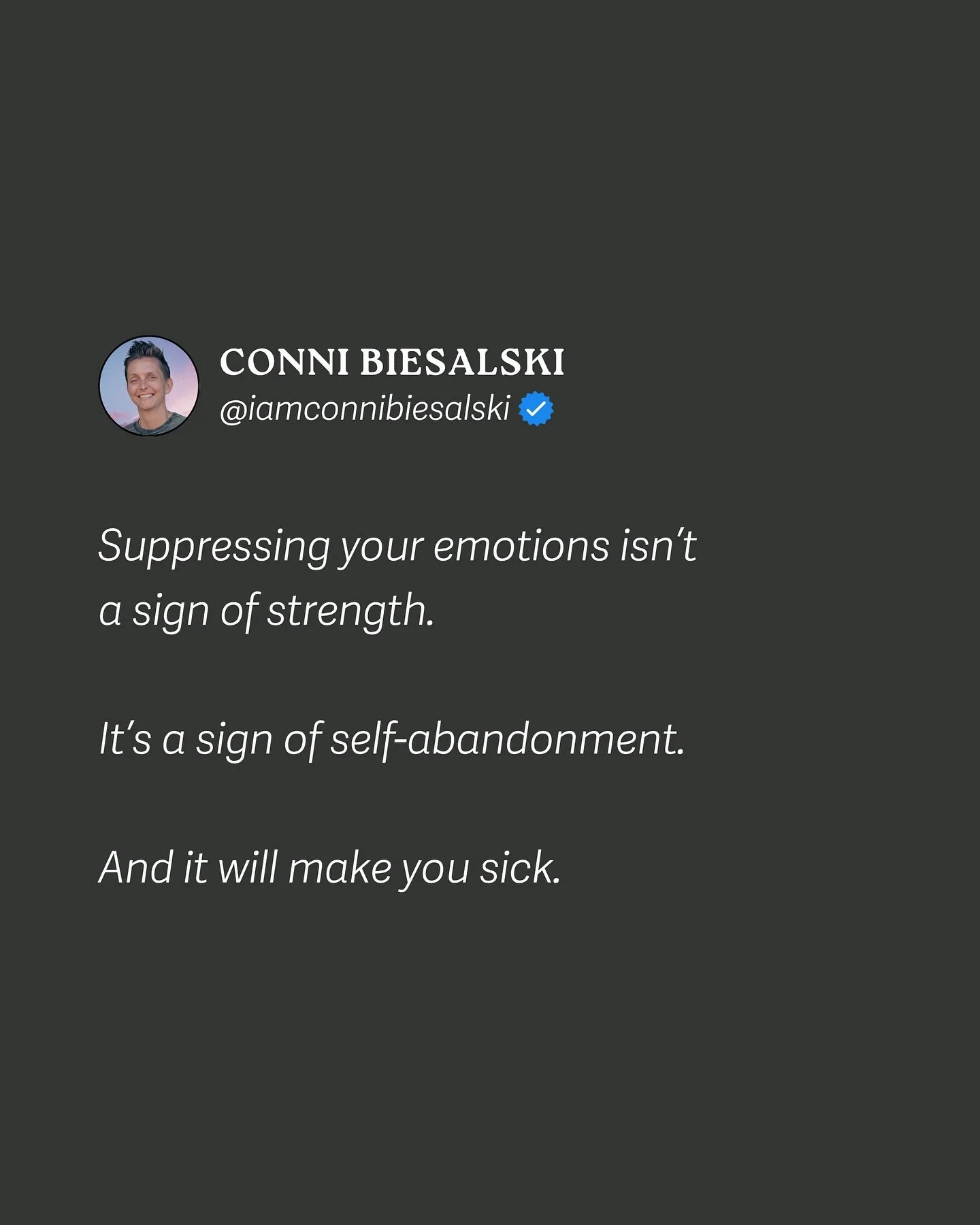 We&rsquo;re raised to believe that feeling our emotions makes us weak or unstable.

We learn to push through sadness, swallow our anger, and smile through disappointment because that&rsquo;s what &ldquo;strong people&rdquo; do.

But emotions aren&rsq