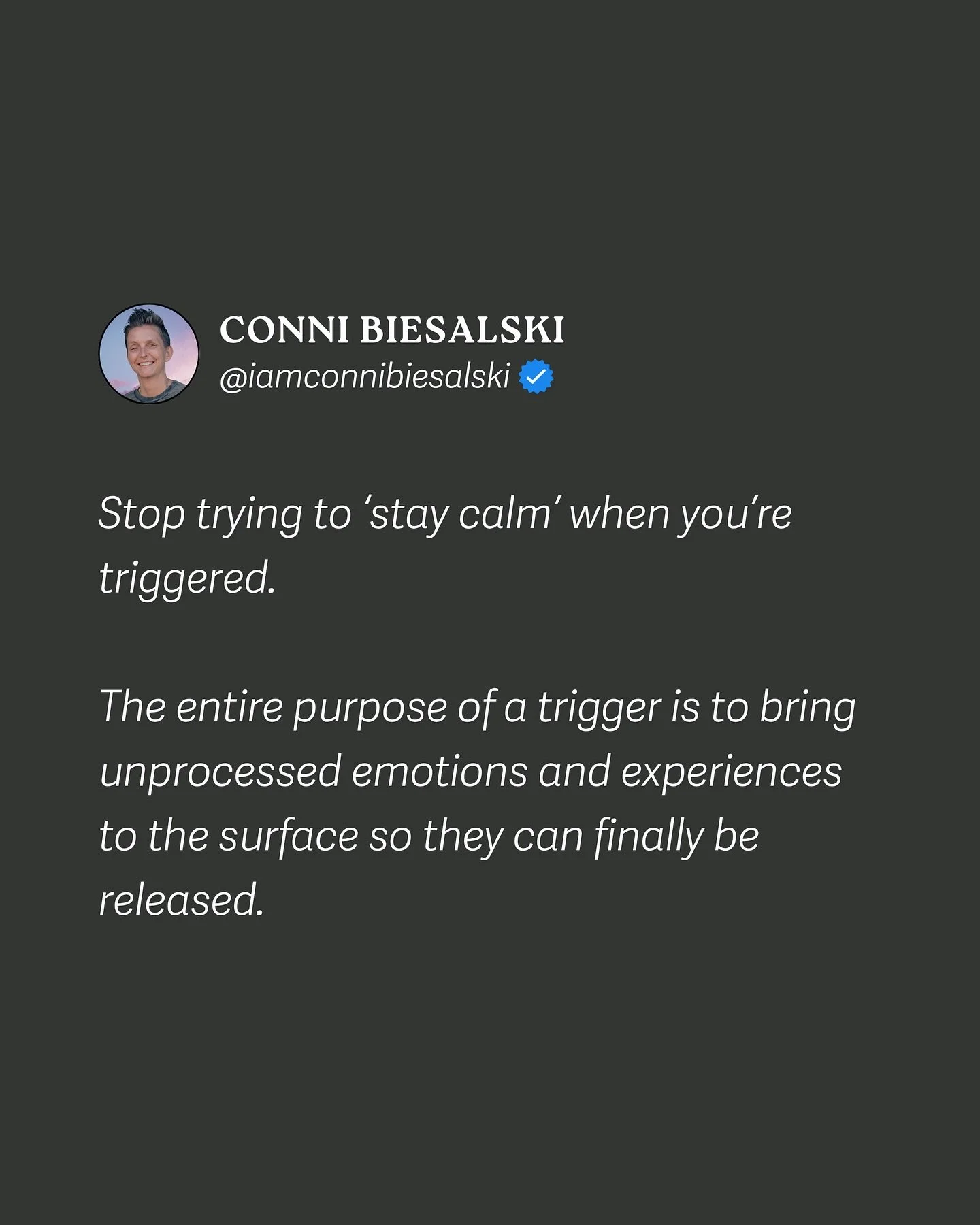One of the biggest misconceptions about triggers is that we need to make them disappear completely.

But we&rsquo;re not trying to eliminate our triggers or pretend they don&rsquo;t exist.

The real work happens when we welcome them in and actually f