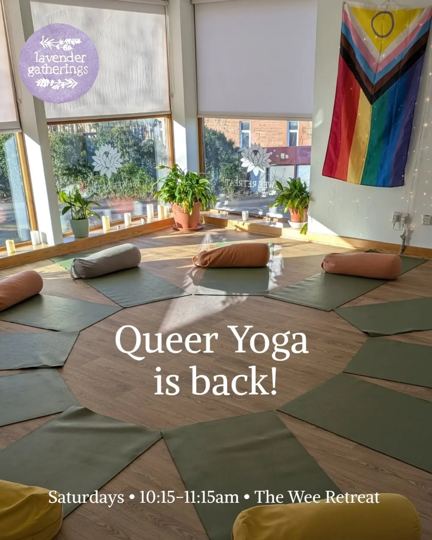 Queer Yoga is back after a little break over summer and I can't wait! 🌈

Gentle beginner friendly flows, and plenty of time for tea, snacks and community connection 

Saturdays, 10:15-11:15am
@theweeretreat
Sliding scale pricing