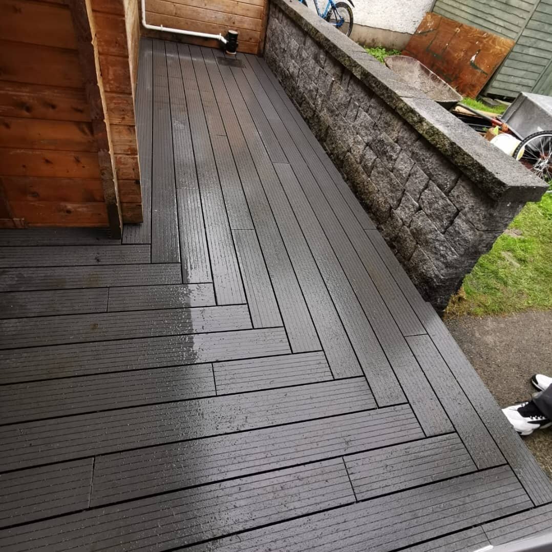 Composite Decking supplied and fitted for a cleint in Dunboyne, Co. Meath. 

This type of decking is becoming increasingly more popular over the traditional timber decking. This is mainly due to its long life and low maintenance.

Contact us today to