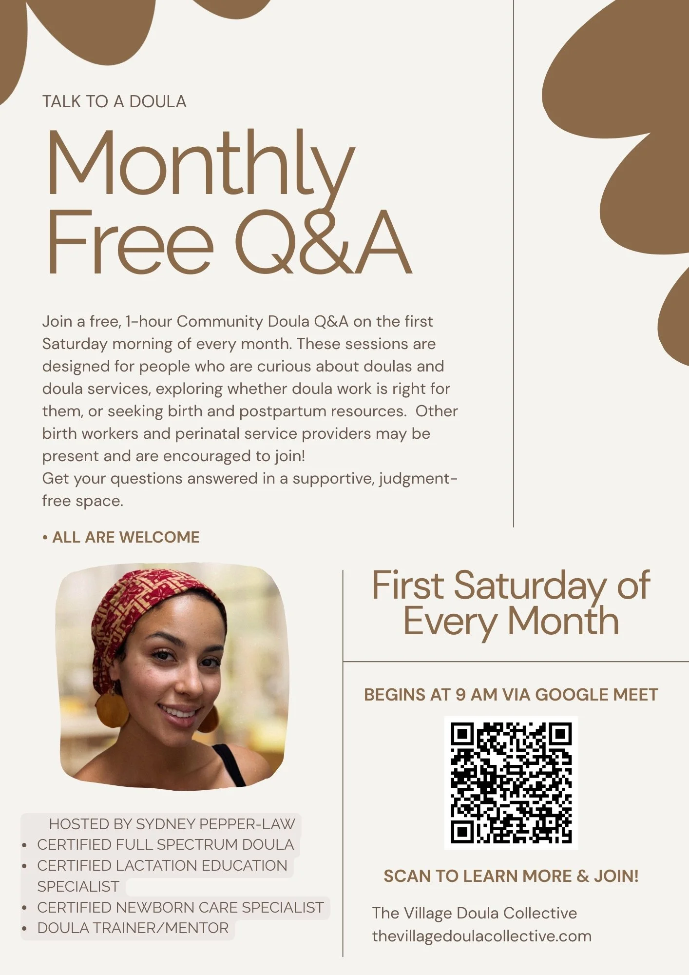 Free Monthly Community Doula Q&A