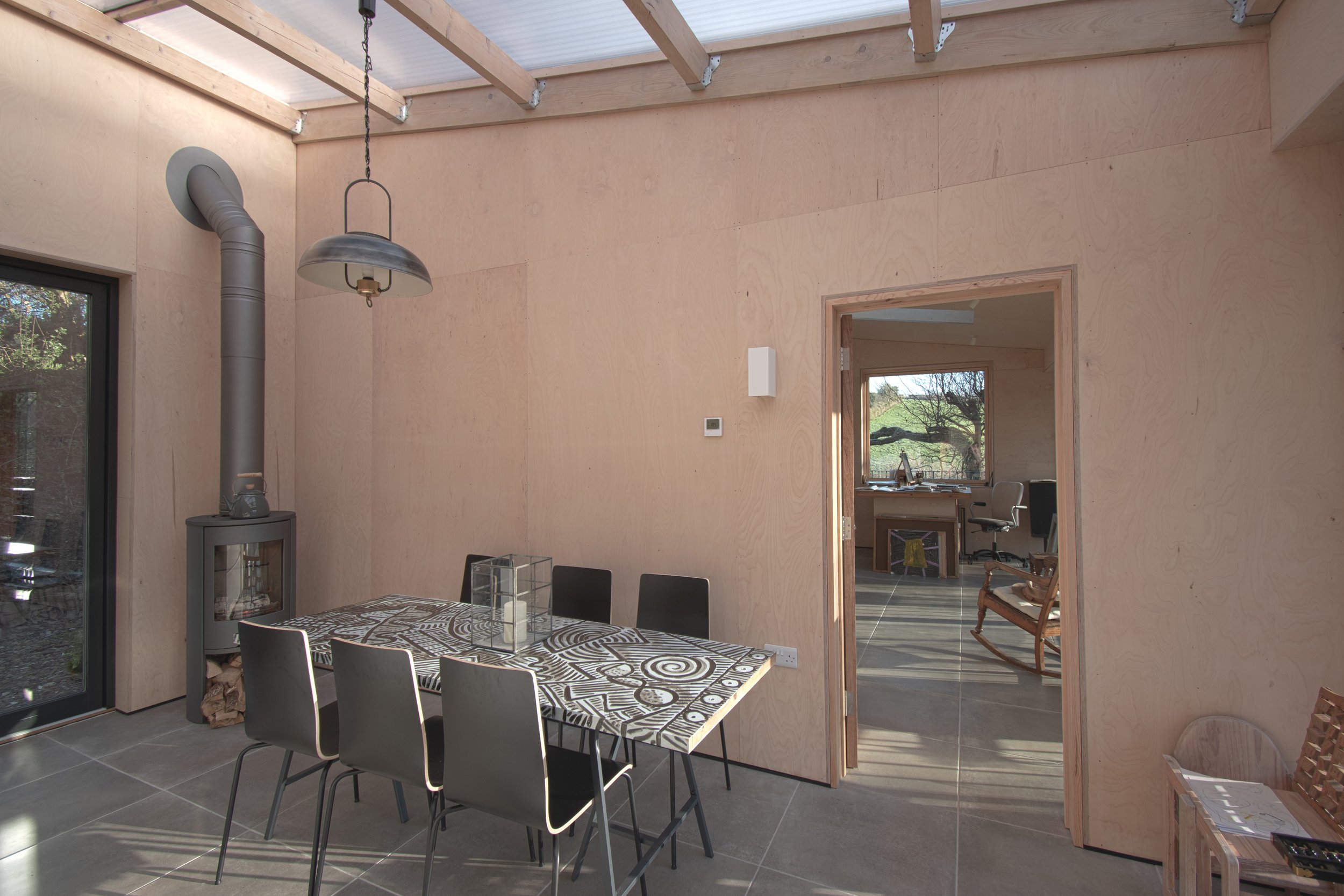 Rural Artists Studio. clear polycarbonate roof.jpg