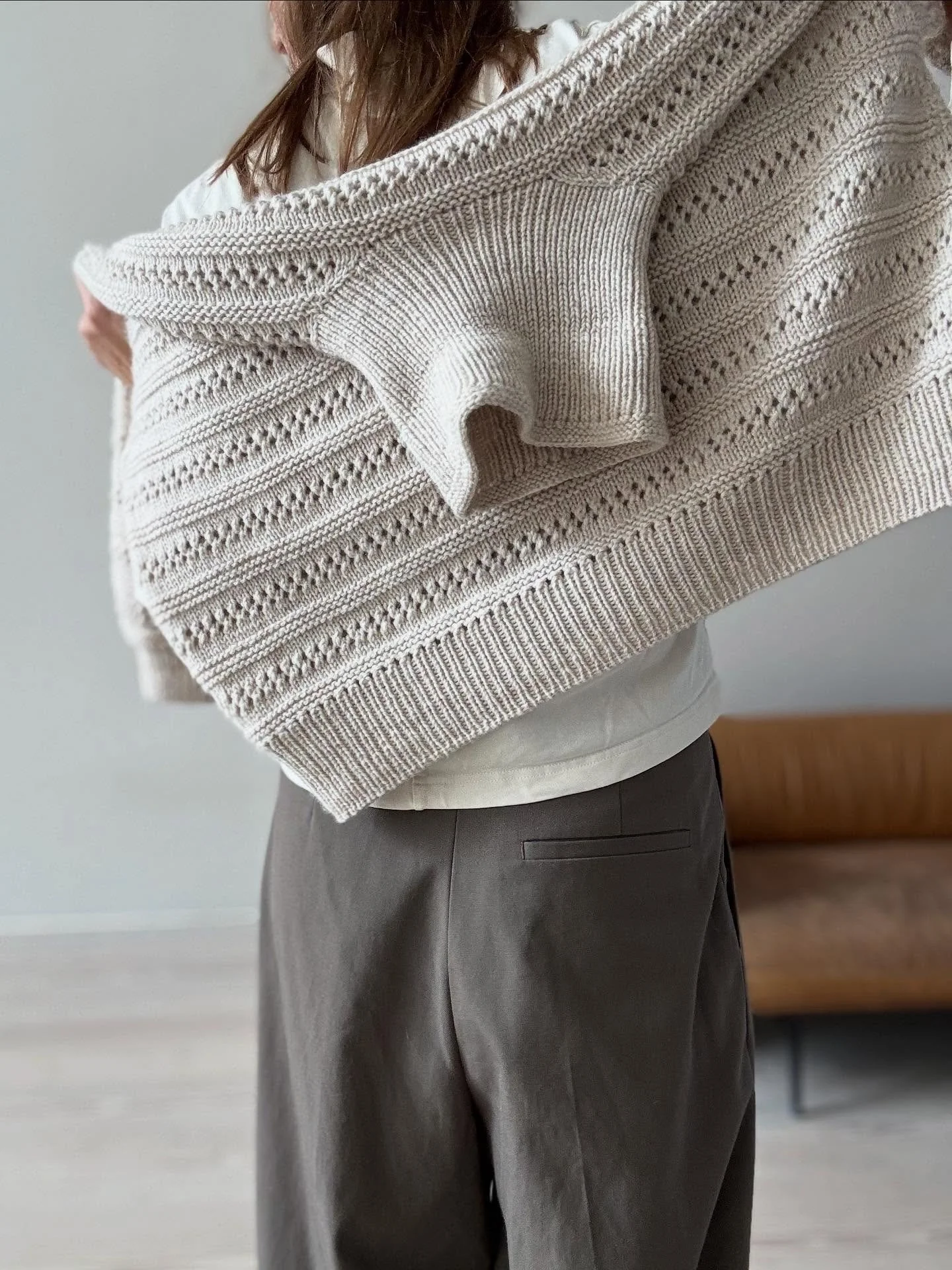 We love this sweater 🥰 it&rsquo;s so well done! 

Carousel and Lacey_loop_rollneck pattern by @otherloops

#ourmakerlife #otherloops
#knitting #lacey_loop_rollneck