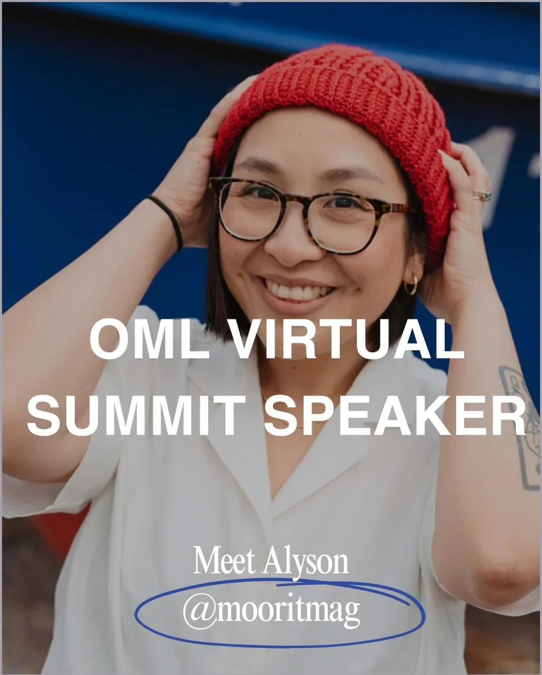 MEET OUR OML VIRTUAL SUMMIT SPEAKER ✨ Alyson Chu @mooritmag ; Alyson is a crochet professional designer &amp; podcaster. She is also the Founder, publisher and editor-in-chief of Moorit, a biannual print magazine for crocheters. Her mom is her crafti