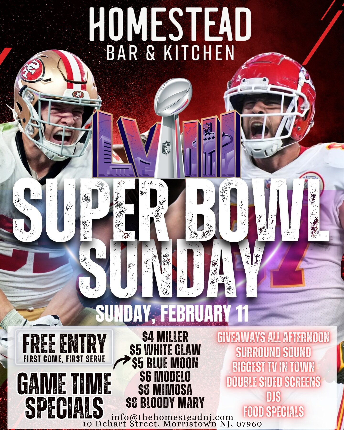 It&rsquo;s already that time of year again&hellip; 🏈⚡️ Join us for Super Bowl Sunday on Feb. 11th. NO tickets required &amp; free entry with giveaways, drink specials, and food specials 🍻🥂🍾
&bull;
&bull;
&bull;
#superbowl #superbowlsunday #49ers 