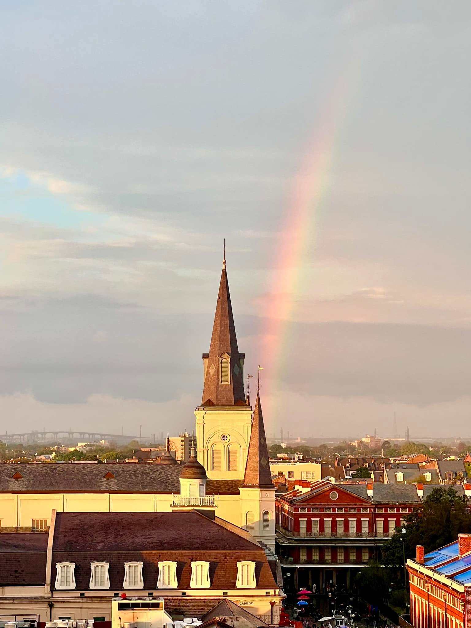 I love when I get to coach my clients in person and then show them the magic of New Orleans! This rainbow emerged just to cap off an exquisite day.