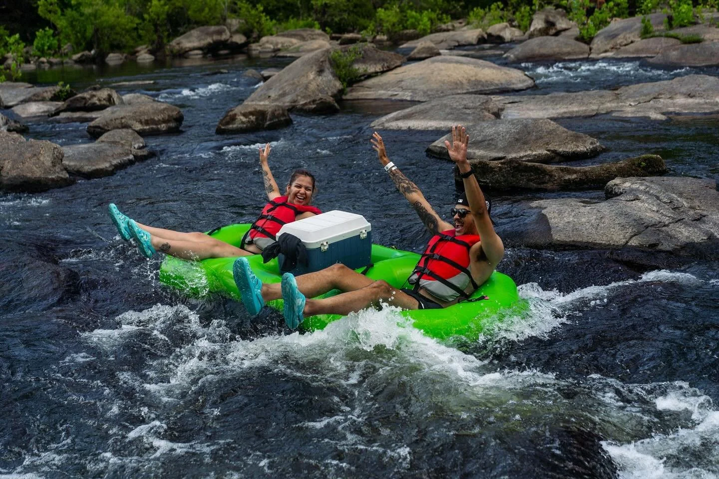 Check tubing off your summer bucket list! We are open for two more weekends for the season, come say hi 🤠
&bull;
&bull;
#palmettooutdoor #wecosc #saludariver #realcolumbiasc #lifejacketssavelives