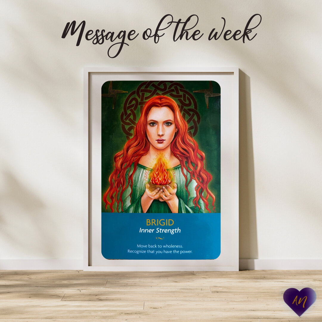 ✨Brigid - Inner Strength: &ldquo;Move back to wholeness. Recognize that you have the power.&quot;✨​​​​​​​​​
Lovely Celtic goddess Brigid has been showing up lately with my clients. Today she is here for you. 

Brigid is quite powerful and brave. She 