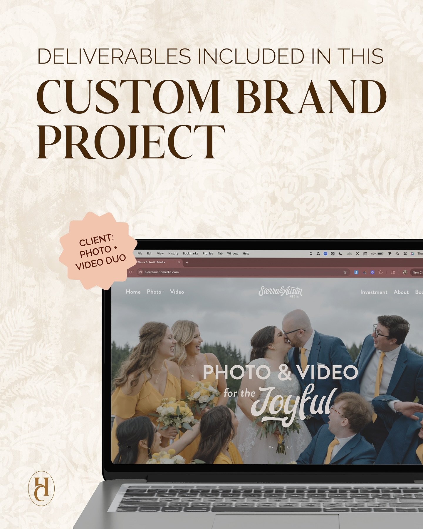 What was included in the final brand project for this photo + video duo?? Swipe through to see allll the pieces provided in this custom package. 

This project was truly such a fun one &mdash; Sierra and Austin were so easy to work with. If you&rsquo