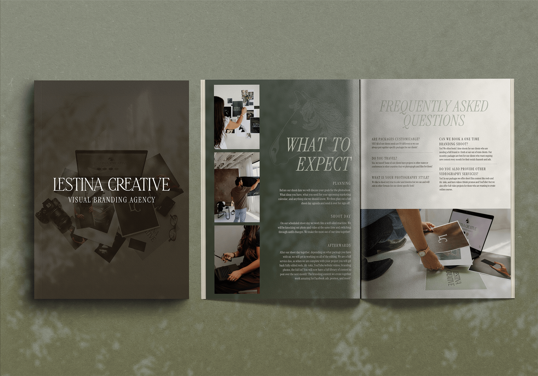  A branded designed pricing guide for a creative agency. 