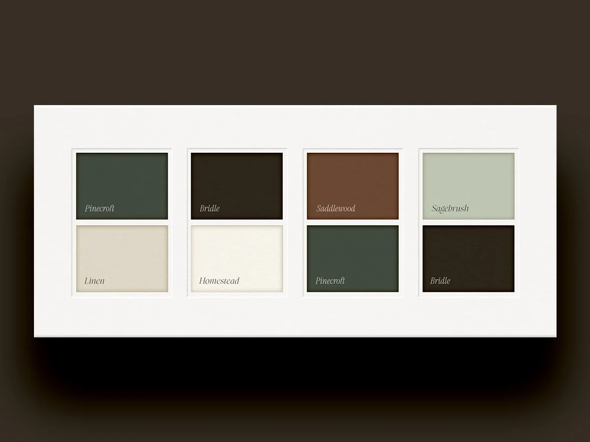 Color palette swatches for brand identity for Lestina Creative.