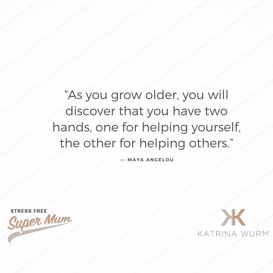 If you are not looking after yourself how soon will someone have to look after you??

So one hand for yourself, then and only then help others.

#stressfreesupermum #katrinawurm #katrinacoach #katrina #selfcare #selfcarematters