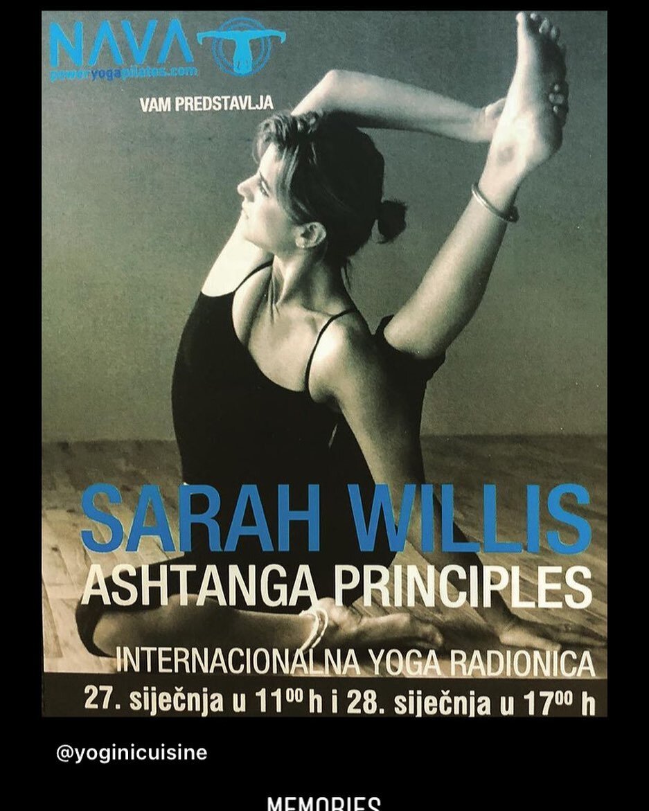 Love this poster that was made for an #ashtangayoga workshop I taught way back at #navayoga #zagreb. Those days were full of intensity, curiosity and learning from both sides. I have to admit as a spoiled provincial Amerikanka before I got on a plane