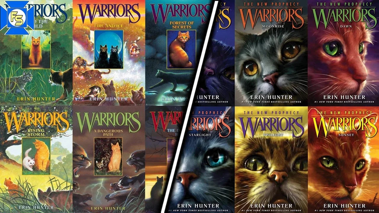 A collection of Warrior Cats books