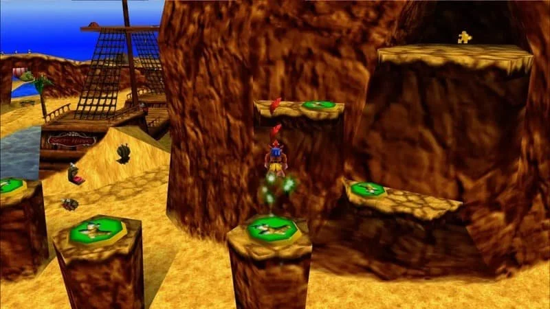 Banjo & Kazooie exploring Treasure Trove Cove 