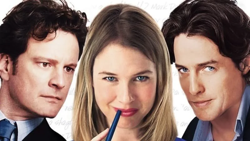 Promotional cover of Bridget Jones’s Diary with the main characters.