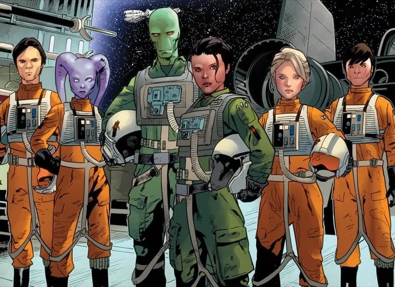 Shara Bey standing with Starlight Squadron,