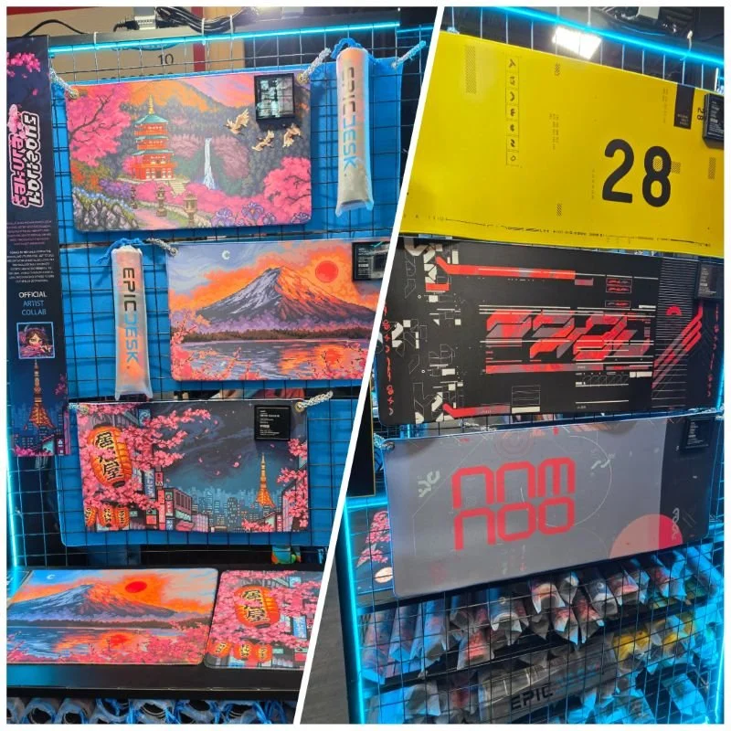 Pixel Japan and Cyberpunk-themed mats from EpicDesk